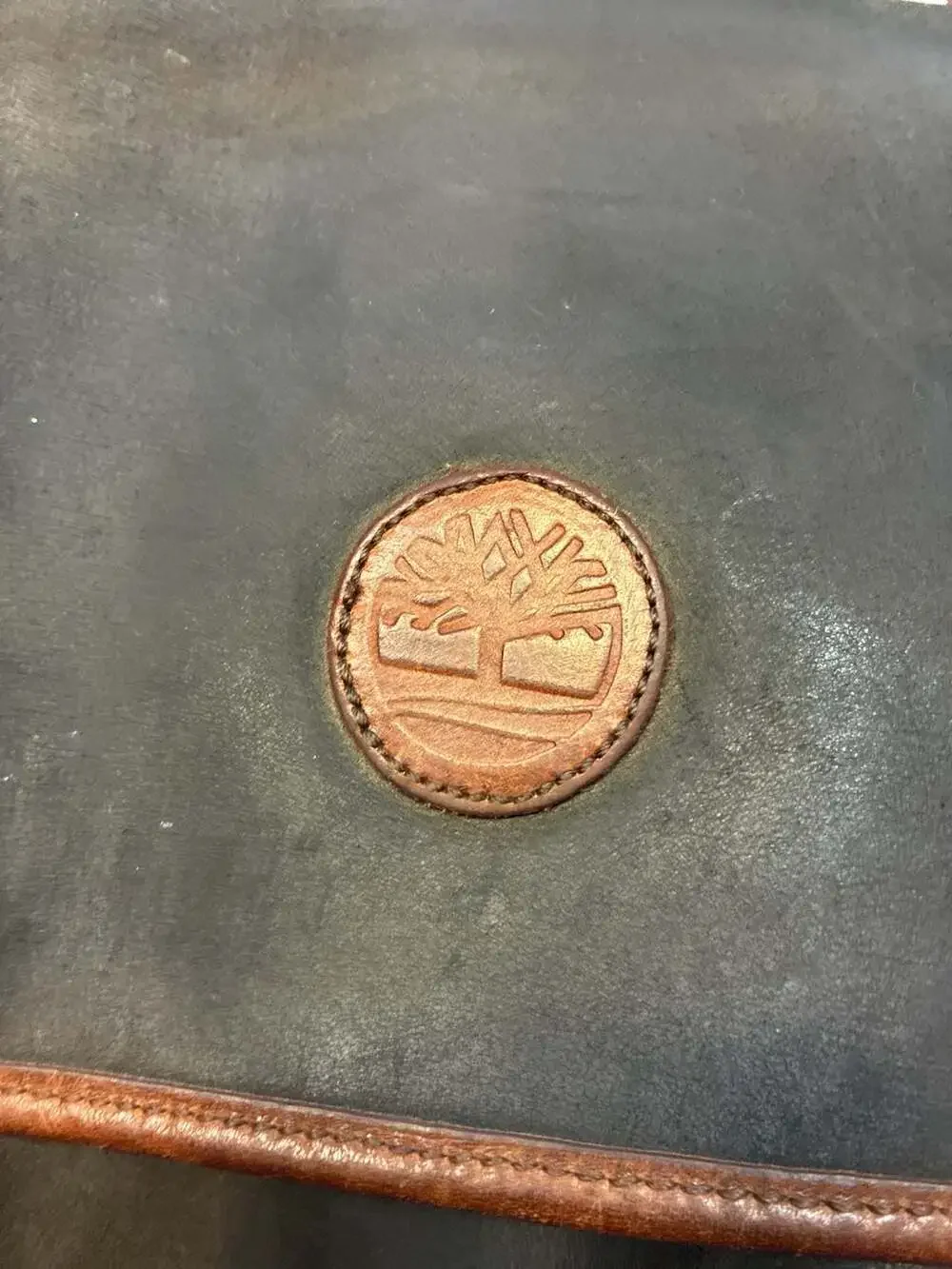Vintage Timberland Leather Messenger Briefcase Bag